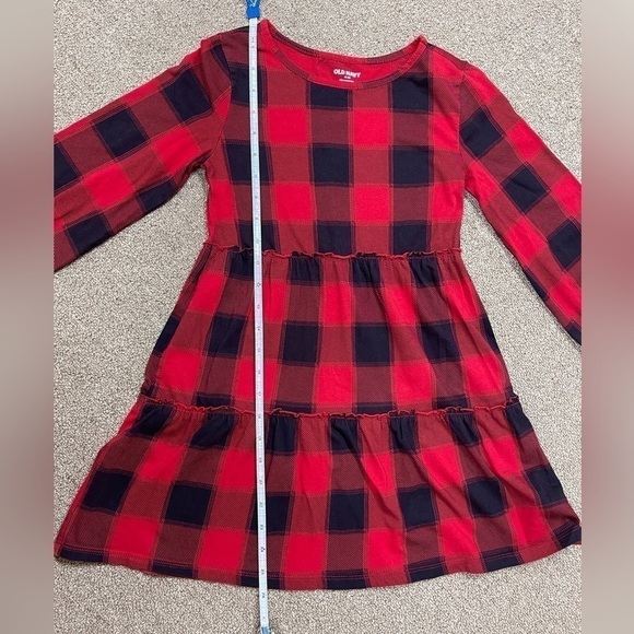 Old Navy: Red & Black Plaid Dress, Girls Size (M / 8) - Picture 5 of 6